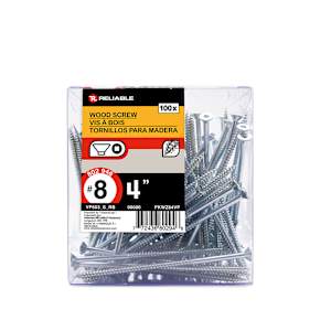 Flat Head Wood Screws 3 1/2 in. n° 8 Pkg/100