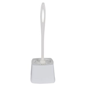 Toilet Brush with White Plastic Holder