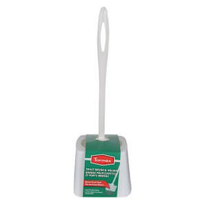 Toilet Brush with White Plastic Holder