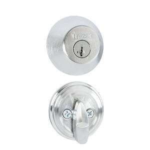 Keyed Deadbolt Lock Satin Chrome