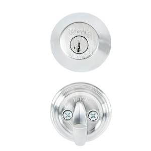 Keyed Deadbolt Lock Satin Chrome