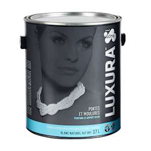 Peinture au latex intérieur Luxura portes moulures blanc et couleurs 3,7 L