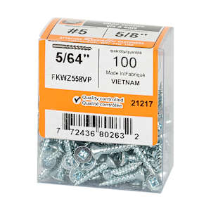 Flat Head Wood Screws 5/8 in. n° 5 Pkg/100