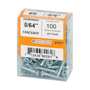Flat Head Wood Screws 3/4 in. n° 5 Pkg/100