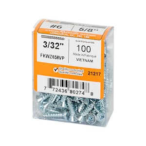 Flat Head Wood Screws 5/8 in. n° 6 Pkg/100