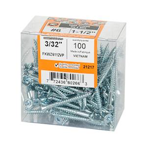 Flat Head Wood Screws 1 1/2 in. n° 6 (100-Pack)