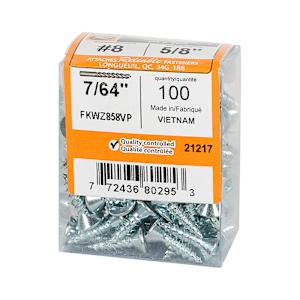 Flat Head Wood Screws 5/8 in. n° 8 (100-Pack)