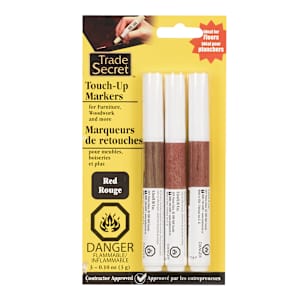 Ensemble de 3 marqueurs de retouche pour bois Secret du métier ton de rouge