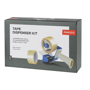 Dispenser with 2 rolls of packaging tape
