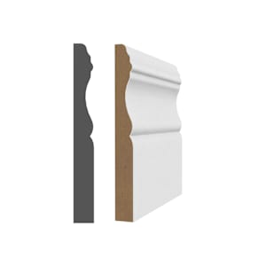 Colonial Wood Fibre Baseboard - 1/2 in. x 4-1/8 in. x 8 ft