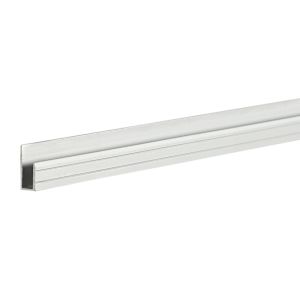 Light Satin J End Cap Moulding 8 mm