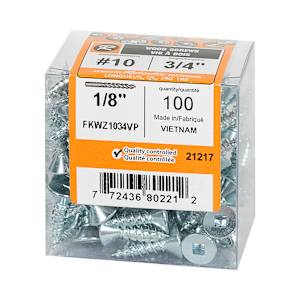 Flat Head Wood Screws 3/4 in. n° 10 Pkg/100