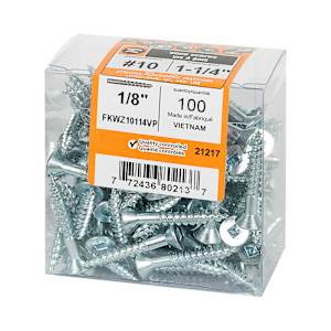 Flat Head Wood Screws 1 1/4 in. n° 10 Pkg/100