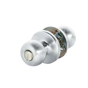 Fairfax Bathroom Door Knob Satin Chrome