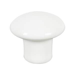 Bouton d'armoire en céramique Cherbourg blanc 34 mm