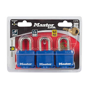 Identical Outdoor Padlocks 1 9/16 in. Pkg/3