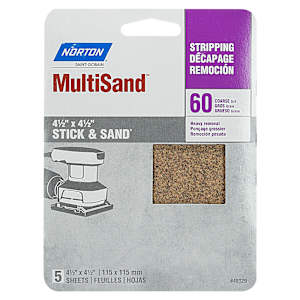 Sandpaper for Orbital Sander 60  Grit Pkg/5