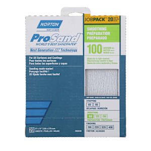 Papiers sablés Prosand 9 po x 11 po grain 100 Pqt/20