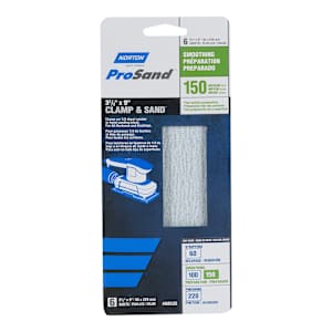 Papiers sablés Prosand 3 5/8 po x 9 po grain 150 Pqt/6