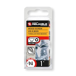 Flat Head Wood Screws 1 in. n° 14 Pkg/8