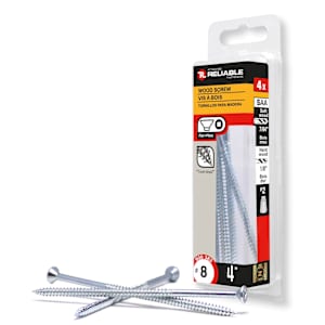 Vis à bois 4 po n° 8 T.P. Pqt/4