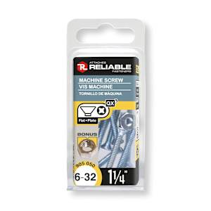 Boulons mécaniques T.P. 6-32 x 1 1/4 po Pqt/12