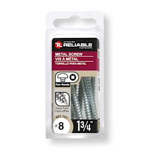 Vis à métal 1 3/4 po n° 8 T.R. Pqt/10