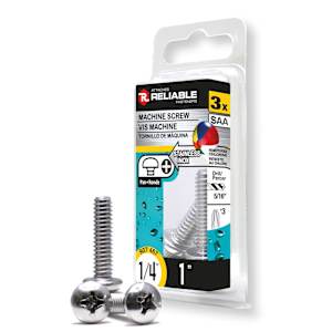 Machine Bolts (stainless steel) 1/4-20 x 1 in. Pkg/3