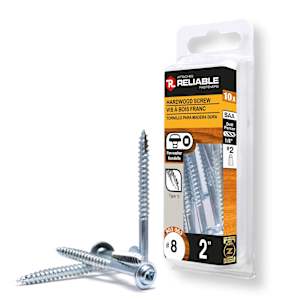 Vis à bois franc 2 po n° 8 T.R. Pqt/10