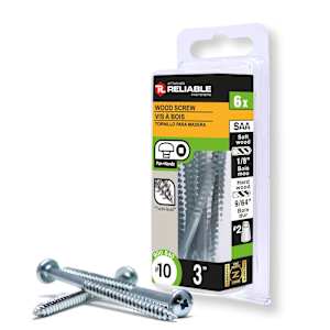 Vis à bois 3 po n° 10 T.R. Pqt/6