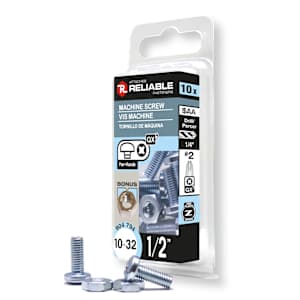 Machine Bolts 10-32 x 1/2 in. Pkg/10