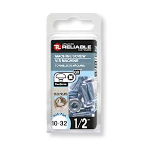 Machine Bolts 10-32 x 1/2 in. Pkg/10