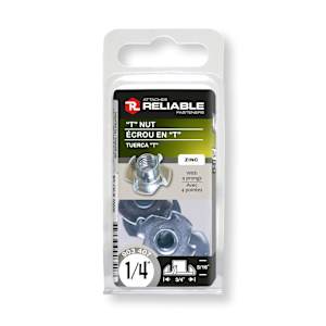 T Nuts 1/4 in. - 20 Pkg/4