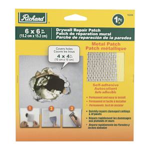 Pièce pour réparation de gypse 6 po x 6 po A. RICHARD