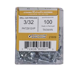 Self-Drilling Metal Screws 1/2 in. n° 6 Pkg/100