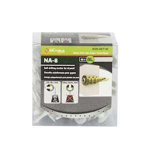 Chevilles d'ancrage en nylon n° 8L Pqt/50