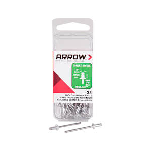 Rivets d'aluminium courts 1/8 po Pqt/25