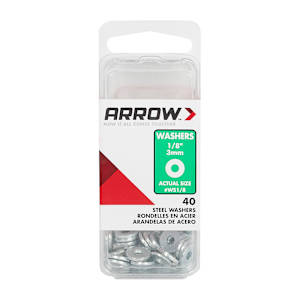 Rondelles d'acier 1/8 po Pqt/40