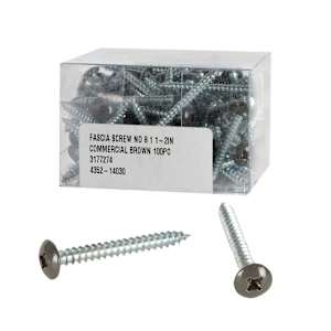 Comercial Brown Fascia Screws 1 1/2 in. n° 8 R.H. Pkg/100