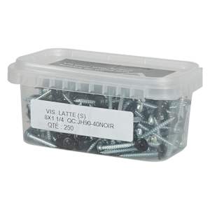 Black Fibre Cement Screws n° 8 x 1 1/4 in. Pkg/250