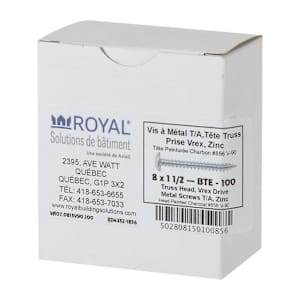 Charcoal Fascia Screws 1 1/2 in. n° 8 R.H. Pkg/100