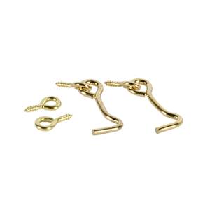 1 1/2 in. Gate Hooks & Eyes Pkg/2
