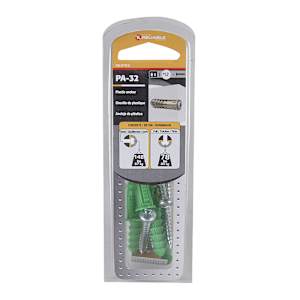 Chevilles de plastique n° 12, 5/16 po Pqt/6