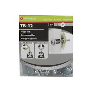 Ancrages papillon 1/8 po x 2 po Pqt/25