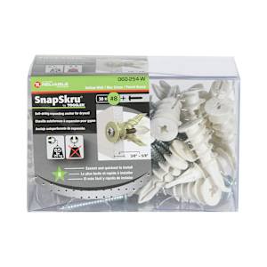 Chevilles d'ancrage pour gypse SnapSkru Pqt/30