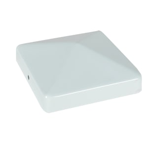 PYLEX Metal Post Cap White 4 in. x 4 in.