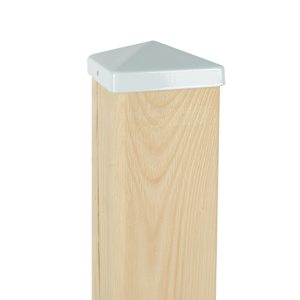 PYLEX Metal Post Cap White 4 in. x 4 in.