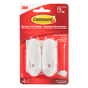 3M Adhesive Wire Hooks Pkg/2