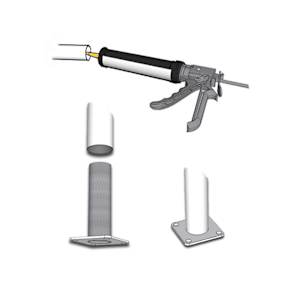 Ancrage Spybase 22 (poteaux carrés 2 po x 2 po Pqt/6 PYLEX