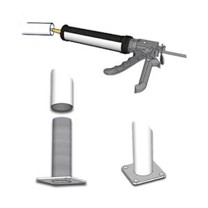 PYLEX Spybase 178 Anchor (1 7/8 in. round posts) Pkg/6